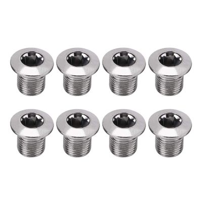 Bicycle Accessories 8Pcs Bicycle Chain Wheel Crankset Locking Screws Mountain Road Bike Crank Set Monolock Bolts Parts Cycling Bike Parts