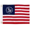 Anley EverStrong 12"x18" United States Official Yacht Ensign Flag - Embroidered Stars and Sewn Stripes - 4 Rows of Lock Stitching - US National Nautical Boat Flags with Brass Grommets 1 X 1.5 Ft view 1