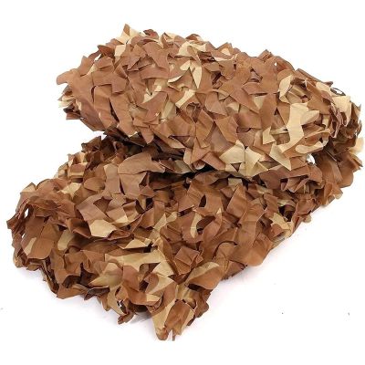 BcofoA Desert Camouflage net, Desert Travel, Light and Portable, Sunscreen Camouflage, Outdoor Decoration, car Concealment. (Size : 1.52M/56.6FT)