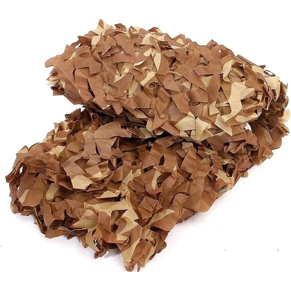 BcofoA Desert Camouflage net, Desert Travel, Light and Portable, Sunscreen Camouflage, Outdoor Decoration, car Concealment. (Size : 1.52M/56.6FT)