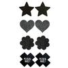 Celamirio Women's Disposable Pasties Nipple Covers Black 4 Pairs view 1