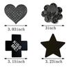 Celamirio Women's Disposable Pasties Nipple Covers Black 4 Pairs view 2