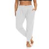 DIBAOLONG Womens Yoga Sweatpants Loose Workout Harem Joggers Casual Comfy Lounge Pajama Pants with Pockets White S view 1