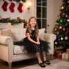 Otter MOMO Toddler/Little Girls Flower Girl Dress Black Shoes Size 12 Ballerina Flats School Party Wedding Shoes view 2