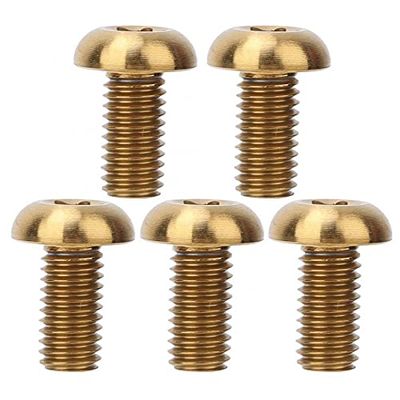 Bicycle Accessories 5pcs / Pack Titanium Alloy M512 Bicycle Water Bottle Cage Bolts M510 Bicycle Disc Brake Screws Bike Parts (Color : M5 X 12, Size : B)