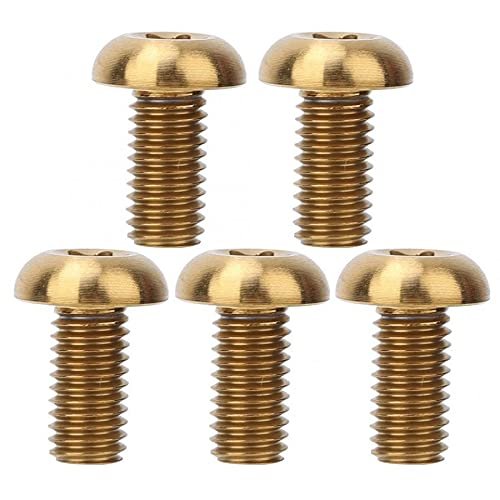 Bicycle Accessories 5pcs / Pack Titanium Alloy M512 Bicycle Water Bottle Cage Bolts M510 Bicycle Disc Brake Screws Bike Parts (Color : M5 X 12, Size : B)