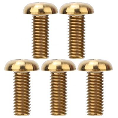 Bicycle Accessories 5pcs / Pack Titanium Alloy M512 Bicycle Water Bottle Cage Bolts M510 Bicycle Disc Brake Screws Bike Parts (Color : M5 X 12, Size : A)