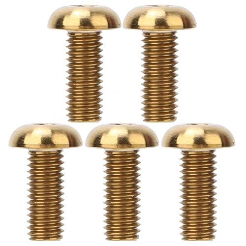 Bicycle Accessories 5pcs / Pack Titanium Alloy M512 Bicycle Water Bottle Cage Bolts M510 Bicycle Disc Brake Screws Bike Parts (Color : M5 X 12, Size : A)