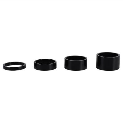 Bicycle Accessories 4Pcs Bicycle Headset Washer Mountain Bicycle Front Fork Washer Bike Stem Handlebar Spacer Ring Gasket Bike Parts (Color : Black)
