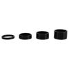 Bicycle Accessories 4Pcs Bicycle Headset Washer Mountain Bicycle Front Fork Washer Bike Stem Handlebar Spacer Ring Gasket Bike Parts (Color : Black)