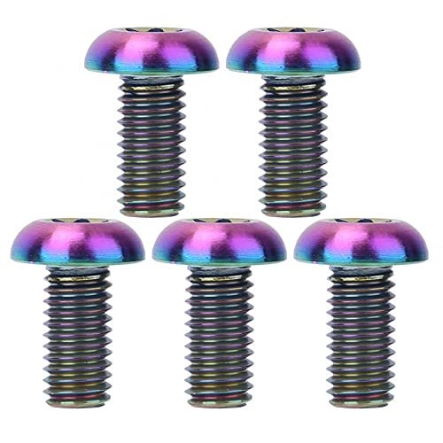 Bicycle Accessories 5pcs / Pack Titanium Alloy M512 Bicycle Water Bottle Cage Bolts M510 Bicycle Disc Brake Screws Bike Parts (Color : M5 X 10, Size : B)