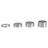 Bicycle Accessories 4Pcs Bicycle Headset Washer Mountain Bicycle Front Fork Washer Bike Stem Handlebar Spacer Ring Gasket Bike Parts (Color : Silver)