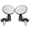 SJHY Bicycle Accessories 2Pcs Electrombile Handle Bar End Round Rear View Mirrors Aluminum Alloy Mountain Road Bike Bicycle Rearview Mirrors Bike Parts view 2