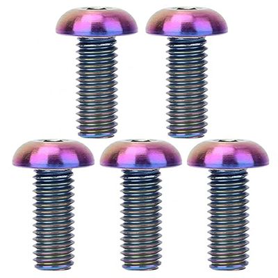 Bicycle Accessories 5pcs / Pack Titanium Alloy M512 Bicycle Water Bottle Cage Bolts M510 Bicycle Disc Brake Screws Bike Parts (Color : M5 X 10, Size : A)