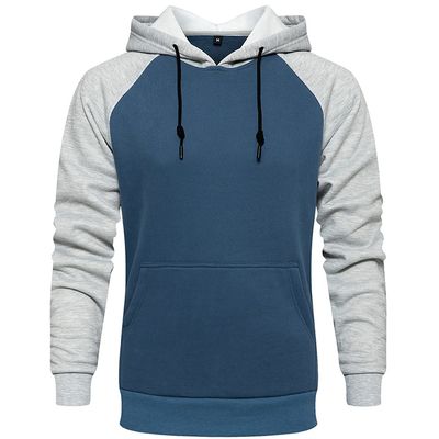 DUOFIER Hoodies for Men Pullover Hooded Sweatshirt with Kangaroo Pocket, 39Denim Blue-L