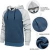 DUOFIER Hoodies for Men Pullover Hooded Sweatshirt with Kangaroo Pocket, 39Denim Blue-L view 4