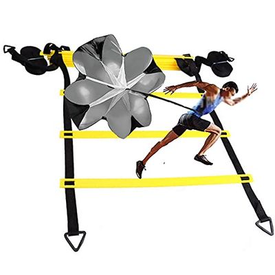 Resistance Parachute Agility Speed Training Set, with Resistance Parachute/10 Cones/4 Hooks/1 Speed Lader, for Fitness Explosive Power Training Tool