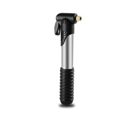 1 pcs Portable Bicycle Pump Hand Pump Cycling Air Pump Tire Inflator Valve Bike Pump (Color : Black Silver)