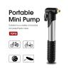 1 pcs Portable Bicycle Pump Hand Pump Cycling Air Pump Tire Inflator Valve Bike Pump (Color : Black Silver) view 2