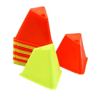 Sports Cones 10 Plastic Training Cones, Football Basketball Training Marker Cone, Children Outdoor Agility Cone 7" (Color : 2 Colors, Size : 10pcs)
