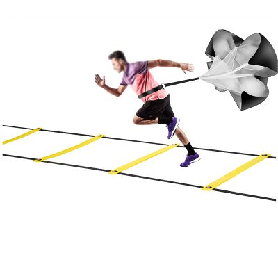 Resistance Parachute Speed Training Equipment Set, Include Agility Ladder/Resistance Parachute, Improving Speed/Stamina/Strength for Kids/Adult(Size:6M)