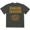 Imagine Dragons Men's Cutthroat Symbols (Back Print) Slim Fit T-Shirt Small Charcoal view 1
