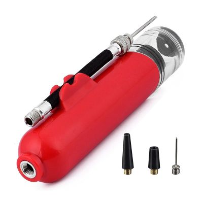 FHYTGBS Ball Pump Portable Multifunction Basketball Inflator with Needles for Football Volleyball Rugby Balloons Pump (Color : Red)