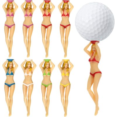 Sumind 8 Pieces Bikini Girl Golf Tees 3 Inch Novelty Practice Tees