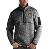 Antigua Men's Heather Black Jacksonville Jaguars Fortune Quarter-Zip Pullover Jacket view 1