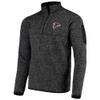 Antigua Men's Heather Black Atlanta Falcons Fortune Quarter-Zip Pullover Jacket view 1
