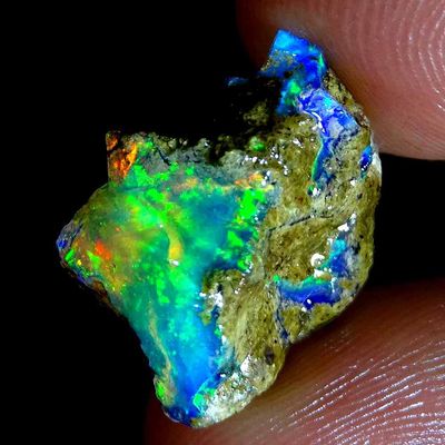 emartwala 13.25Cts. Jumbo Boulder Ethiopian Opal Natural Welo Fire Rough Specimen Gemstone