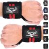 BEAST RAGE Wrist Wraps for Weightlifting Adjustable Lifting Straps & Wrist Straps with Thumb Loop for Enhanced Gym Support, Wrist Support for Powerlifting, Bodybuilding and Gym Workout (RED/Black) view 1