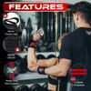 BEAST RAGE Wrist Wraps for Weightlifting Adjustable Lifting Straps & Wrist Straps with Thumb Loop for Enhanced Gym Support, Wrist Support for Powerlifting, Bodybuilding and Gym Workout (RED/Black) view 3