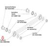 Life Fitness Elliptical Tie Rod Kit GK61-00002-0004 Replacement Support Part for Compatible CT5500 and X9i Elliptical Repair and Maintenance view 2