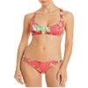 Aqua Swim Womens Criss Cross Back V Neck Bikini Swim Top Orange M view 2