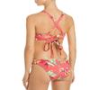 Aqua Swim Womens Criss Cross Back V Neck Bikini Swim Top Orange M view 3
