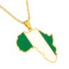 Africa Map Necklace Nigeria Map Pendant Necklaces Gold Color Jewelry Map African Gift (gold) view 1