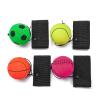 ZUYEE 4/8/16 Pack 2.36 Inch Wrist Return Wristband Ball Rubber Rebound Bouncy Sport Ball (Basketball, Baseball, Soccer,Tennis) on Elastic String Wrist Exercise or Play,Gift Toy for Kids Teens Adults view 3