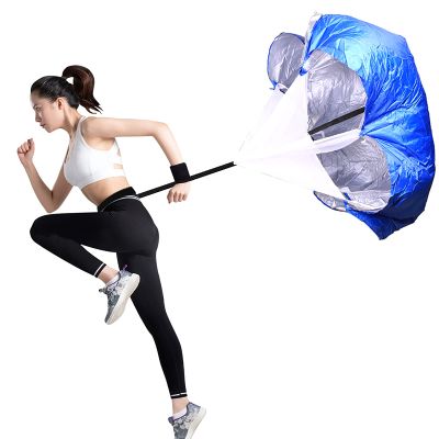 Resistance Parachute Sprint Parachutes, Track and Field Training Running Speed Parachute,Resistance Training Tool with Adjustable Belt, for Kids/Adult(Color:Blue)