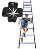 Resistance Parachute Sports Fitness Training Set, Include Adjustable Agility Ladder - Resistance Parachute -12 Cones and 4 Hooks, for Kids Teenager Adult view 1