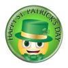 Enthoozies Happy St. Patrick's Day! Emoji 2.25 Inch Diameter Pinback Button view 1
