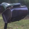 London Craftwork Super Large Leather Bicycle Bag Saddle Handlebar 23cm x 19.5 x 11cm in CHOCOLATE BROWN view 1