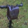 London Craftwork Super Large Leather Bicycle Bag Saddle Handlebar 23cm x 19.5 x 11cm in CHOCOLATE BROWN view 2