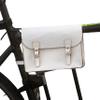 London Craftwork Bike Frame Bag Handcrafted Natural Leather White 8.6"x6.5"x2" view 1