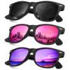 KALIYADI Polarized Sunglasses for Men and Women Matte Finish Sun glasses Color Mirror Lens UV Blocking (3 Pack) view 1