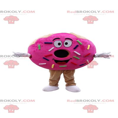 SPOTSOUND Pink Donuts REDBROKOLY Mascot, giant sweet cake costume