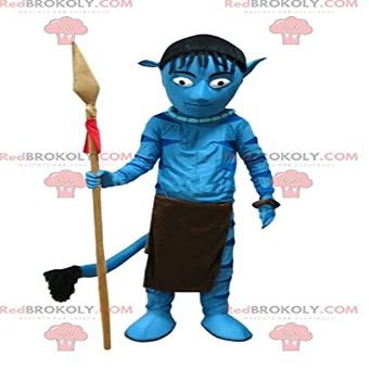 SPOTSOUND Blue creature REDBROKOLY Mascot. Avatar REDBROKOLY Mascot