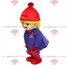 SPOTSOUND REDBROKOLY Mascot La Plagne. Blonde girl REDBROKOLY Mascot in ski outfit view 1