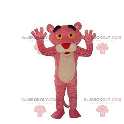 SPOTSOUND Pink panther REDBROKOLY Mascot, famous cartoon character