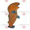 SPOTSOUND Orange and blue fish REDBROKOLY Mascot, giant carp costume view 1